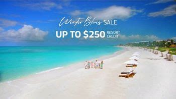 Beaches Winter Blues Sale TV Spot, 'Feel Safe While Enjoying Paradise: Up to $250 Resort Credit' created for Beaches