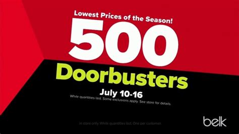 Belk Black Friday in July TV commercial - Doorbusters