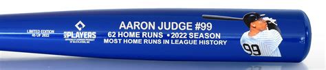 Big Time Bats Aaron Judge AL Home Run Record Chrome Splash Bat commercials