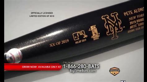 Big Time Bats Pete Alonso Commemorative Mets Single Season Home Run Record Art Bat logo