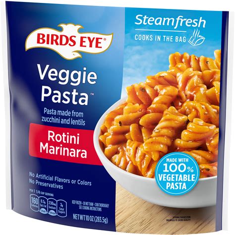 Birds Eye Steamfresh Veggie Made Zucchini Lentil Pasta With Marinara commercials