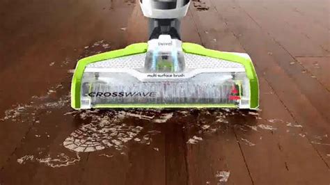 Bissell CrossWave TV commercial - Vacuums and Washes Simultaneously