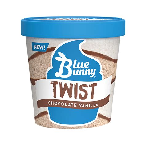 Blue Bunny Ice Cream Chocolate Vanilla Twist Bunny Snacks logo