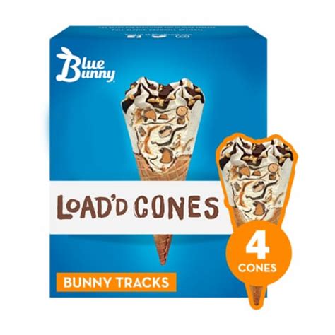 Blue Bunny Ice Cream Load'd Cones Bunny Tracks