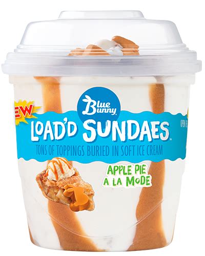 Blue Bunny Ice Cream Load'd Sundaes Apple Pie A La Mode logo