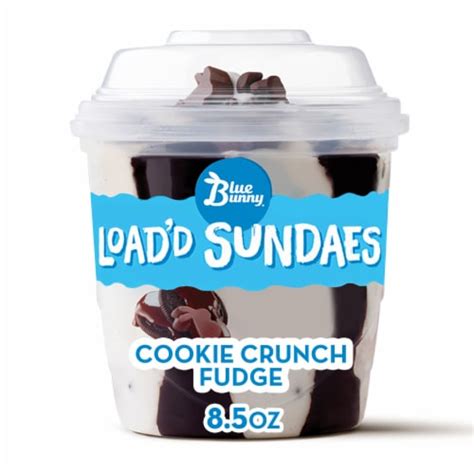 Blue Bunny Ice Cream Load'd Sundaes Cookie Crunch 'N Fudge