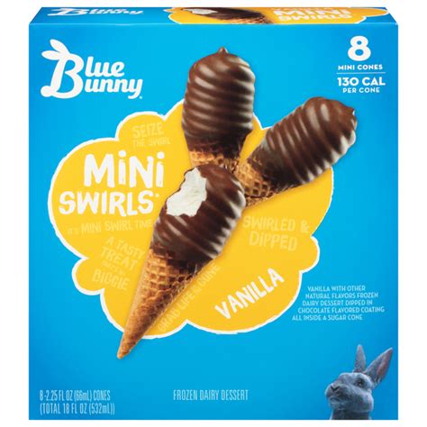 Blue Bunny Ice Cream Vanilla Mini Swirls