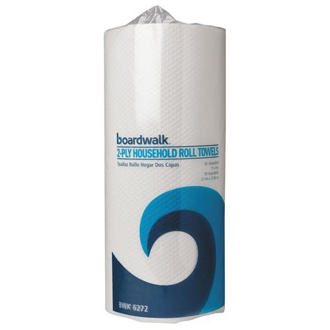 Boardwalk Perforated Paper Towel Roll, 2-ply, White