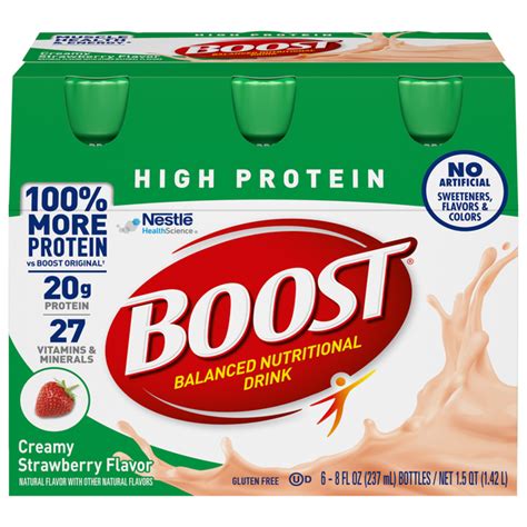 Boost Complete Nutritional Drink High Protein Creamy Strawberry logo