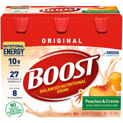 Boost Complete Nutritional Drink Original Peaches & Cream commercials