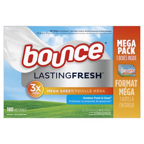 Bounce Lasting Fresh Mega Dryer Sheets logo