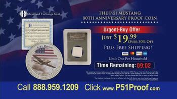 Bradford Exchange Mint P 51 Mustang 80th Anniversary Proof Coin commercials