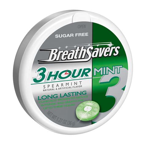 Breath Savers Protect Sugar Free Mints Spearmint logo