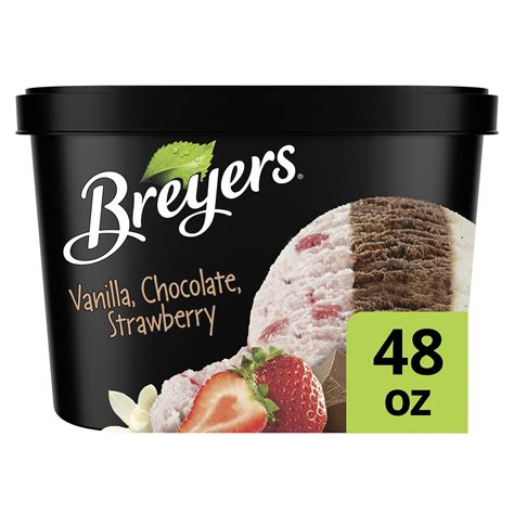 Breyers Vanilla, Chocolate, Strawberry