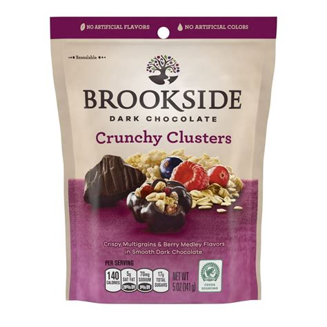 Brookside Chocolate Dark Chocolate Crunchy Clusters Berry Medley logo