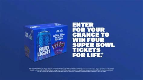 Bud Light Super Bowl Tickets for Life Sweepstakes TV commercial - Handouts