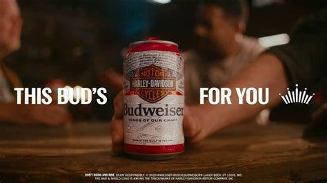 Budweiser TV commercial - Harley-Davidson Cans