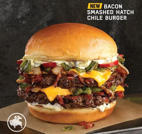 Buffalo Wild Wings Bacon Smashed Hatch Chile Burger