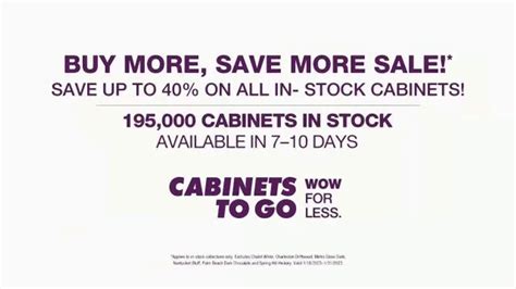Cabinets To Go Buy More, Save More Sale TV Spot, 'Upgrade Everything: $7 per Month'