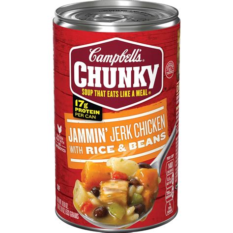 Campbell's Soup Chunky Jammin' Jerk Chicken with Rice and Beans logo