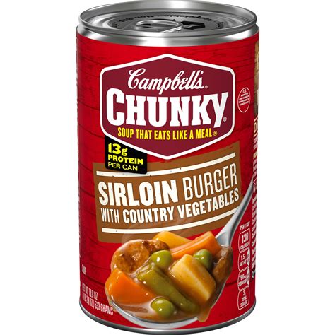 Campbell's Soup Chunky Sirloin Burger With Country Vegetables Soup commercials