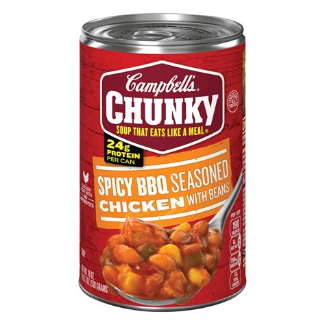 Campbell's Soup Chunky Spicy BBQ Seasoned Chicken with Beans commercials