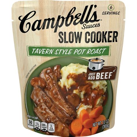 Campbell's Soup Slow Cooker Sauces Tavern Style Pot Roast