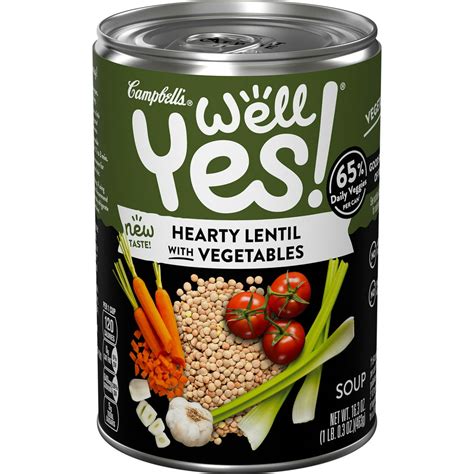 Campbell's Soup Well Yes! Hearty Lentil With Vegetables Soup