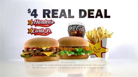 Carl's Jr. $4 Real Deal commercials