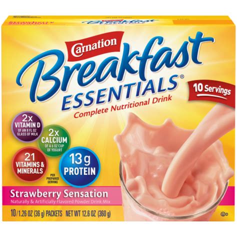 Carnation Breakfast Essentials Strawberry Sensation logo
