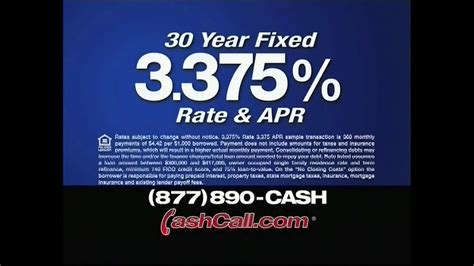 Cash Call TV Spot, '3.375 APR'