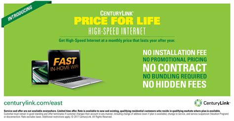 CenturyLink Price for Life High-Speed Internet