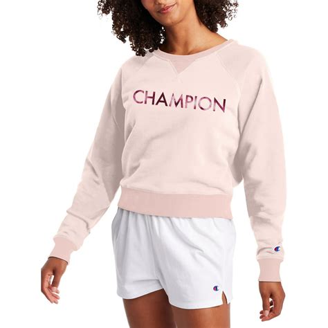 Champion Womens Campus French Terry Sweatshirt logo