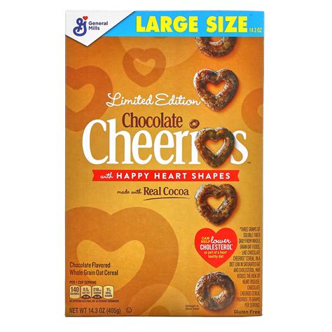 Cheerios Limited Edition Chocolate Cheerios With Happy Heart Shapes