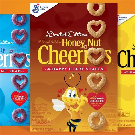 Cheerios Limited Edition Honey Nut Cheerios With Happy Heart Shapes logo