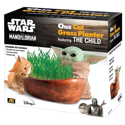 Chia Pet Cat Grass Planter Featuring The Child