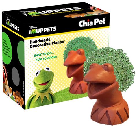Chia Pet Kermit the Frog Chia Pet Handmade Decorative Planter logo