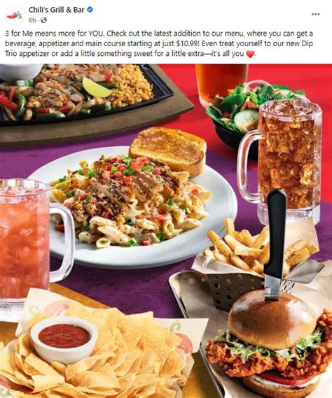 Chili's 3 for $10 commercials