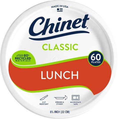Chinet Classic White Compartment Plate logo