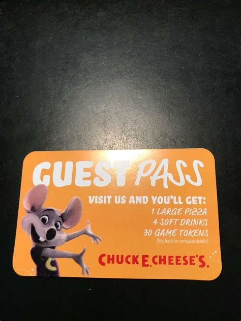 Chuck E. Cheese's Pizza, Drinks and Tokens for Four