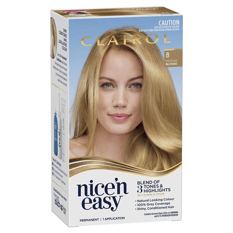 Clairol Nice 'N Easy Creme 8 Medium Blonde logo