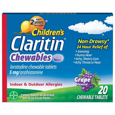 Claritin Children's Claritin Allergy Indoor & Outdoor Allergies Antihistamine Grape logo