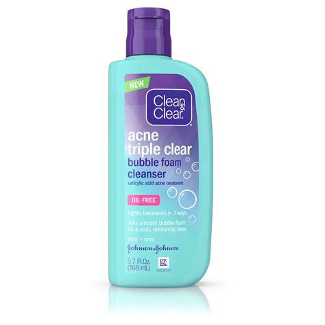 Clean & Clear Acne Triple Clear Bubble Foam Cleanser logo