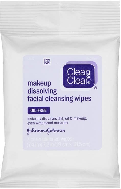 Clean & Clear Makeup Dissolving Facial Cleansing Wipes logo