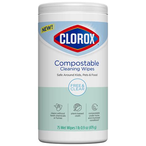 Clorox Free & Clear Compostable Cleaning Wipes logo