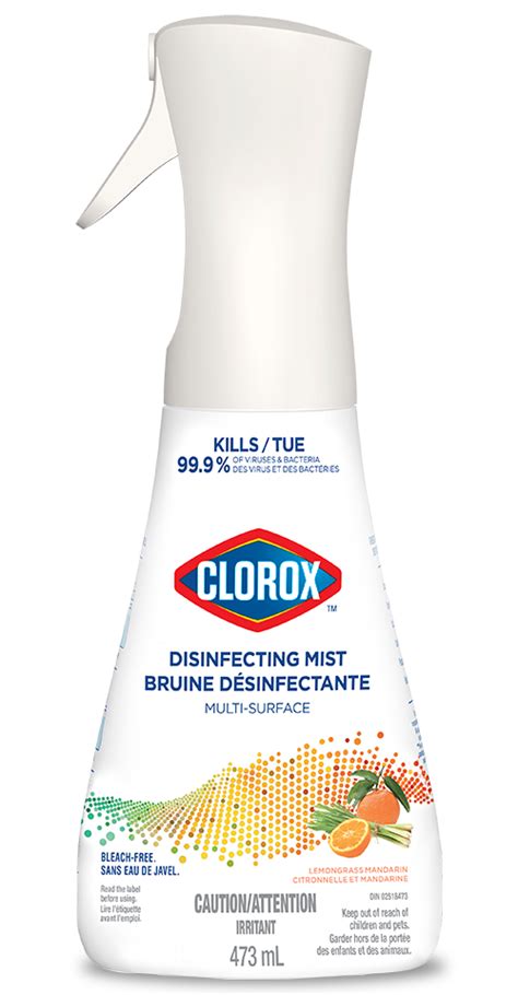 Clorox Free & Clear Disinfecting and Sanitizing Mist Spray commercials