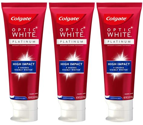 Colgate Optic White Platinum High Impact White commercials