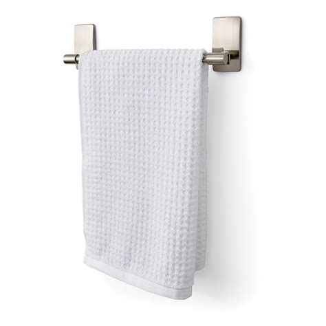 Command Damage-Free Hanging Satin Nickel Hand Towel Bar