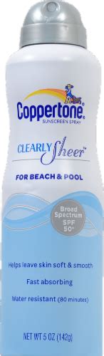 Coppertone Clearly Sheer Spray for Beach & Pool