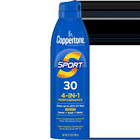 Coppertone Sport Series With DuraFlex Sunscreen SPF 30 logo